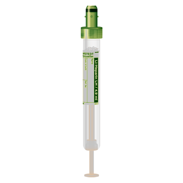 Monovette LH verde 4.9ml 50 pz