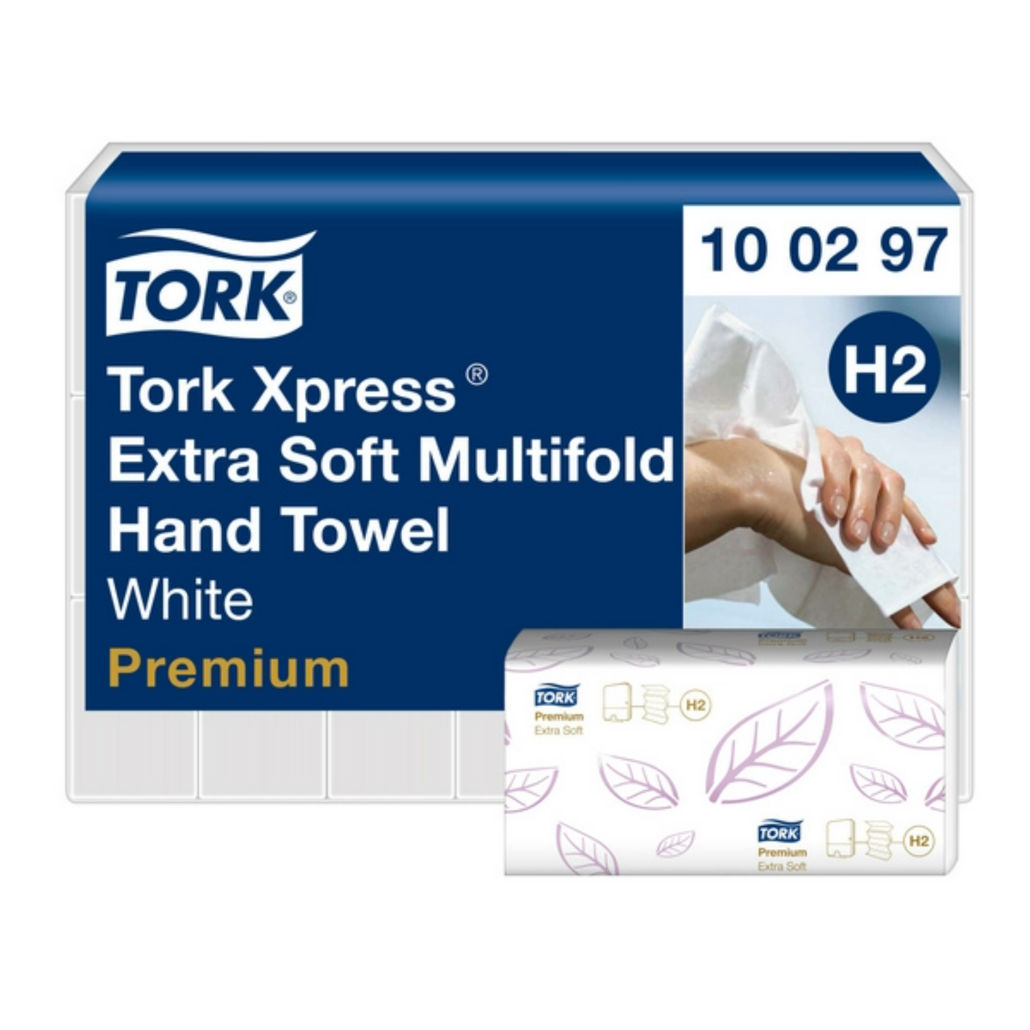 TORK Premium Xpress Extra Soft Handtuch, 2-lagig, hochweiss, 21x34cm H2 - Interfold