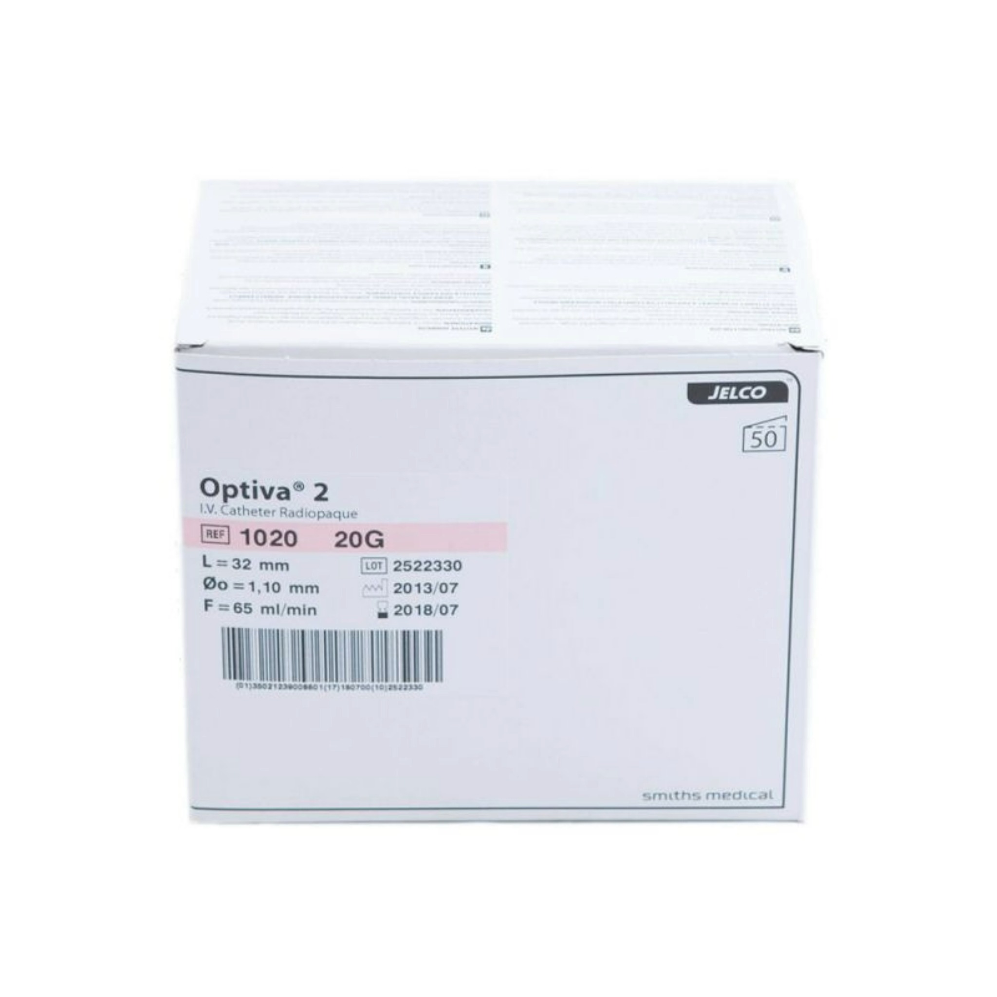 Optiva 2 IV Katheter mit Sideport 20G rosa