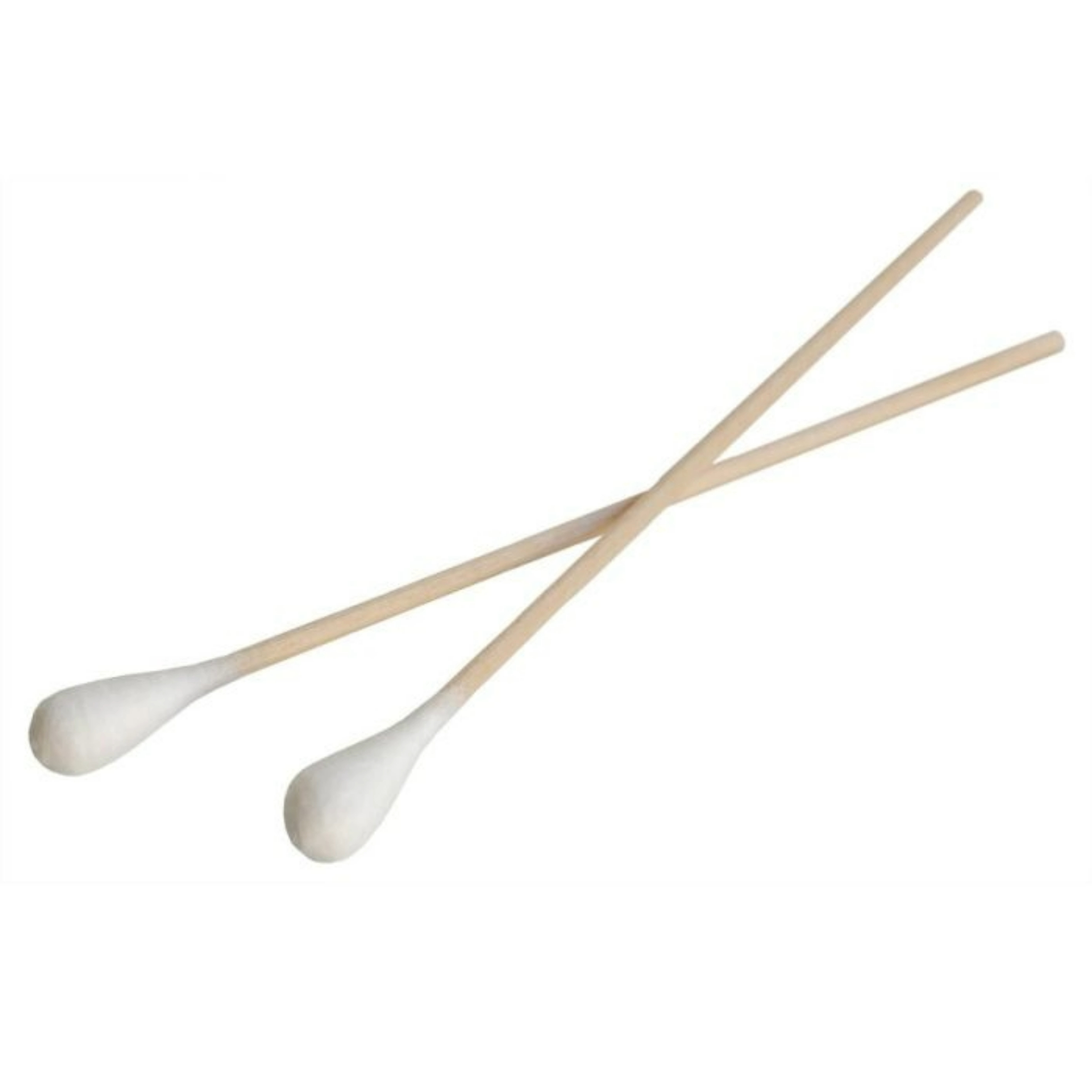 Wattest&#228;bchen Holz unsteril, 200mm x 3mm grosser Kopf 