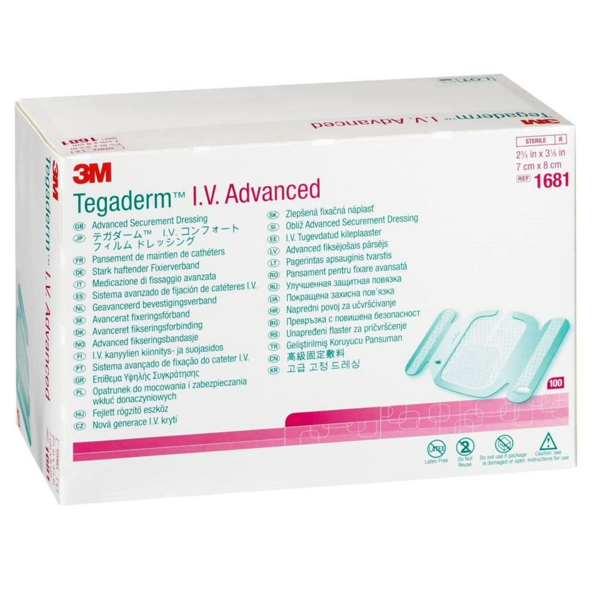 3M Tegaderm I.V. Advanced Kan&#252;lenpflaster 7x8cm / 100 Stk.