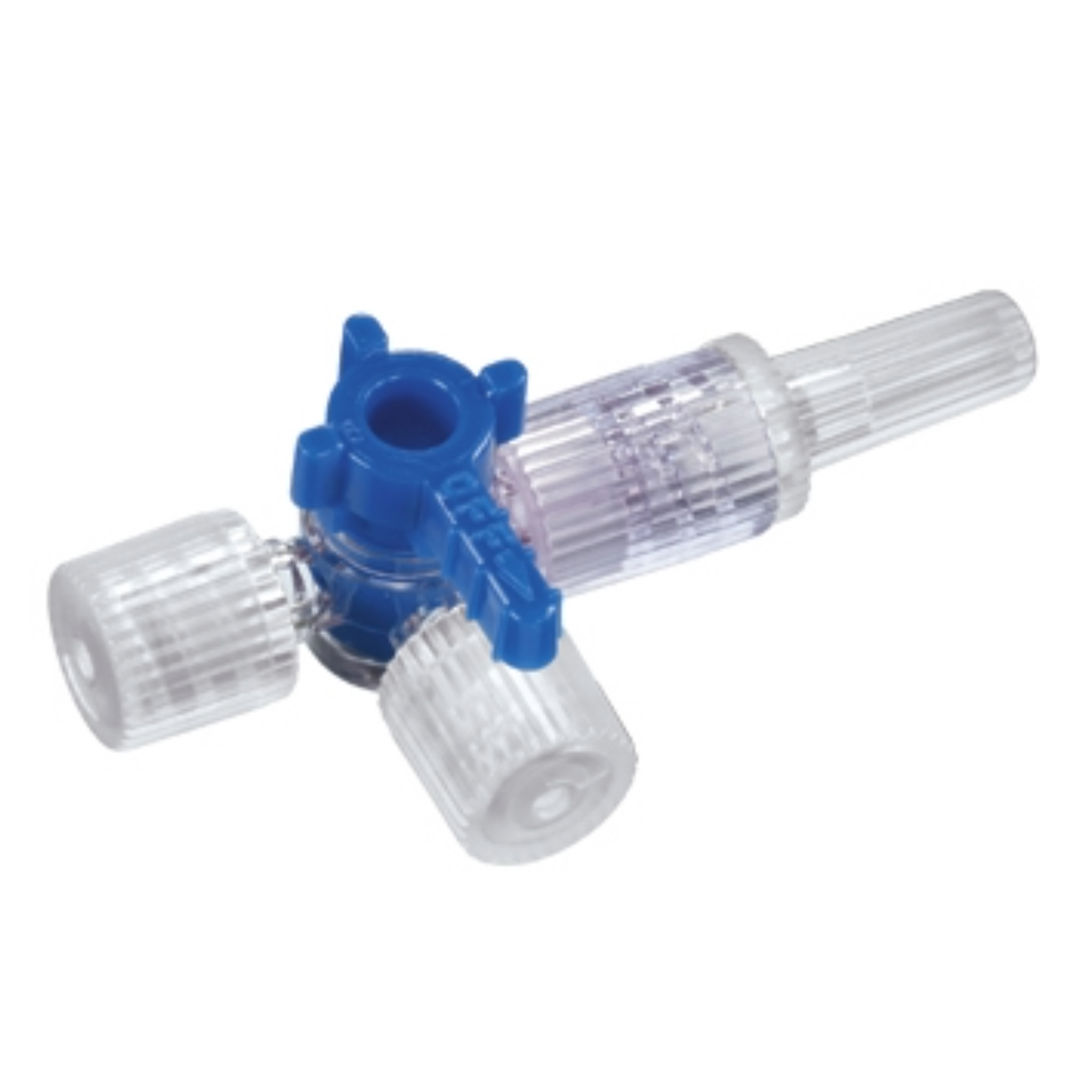 Mehrweghahn Discofix  blau ohne Verl. 50Stk.