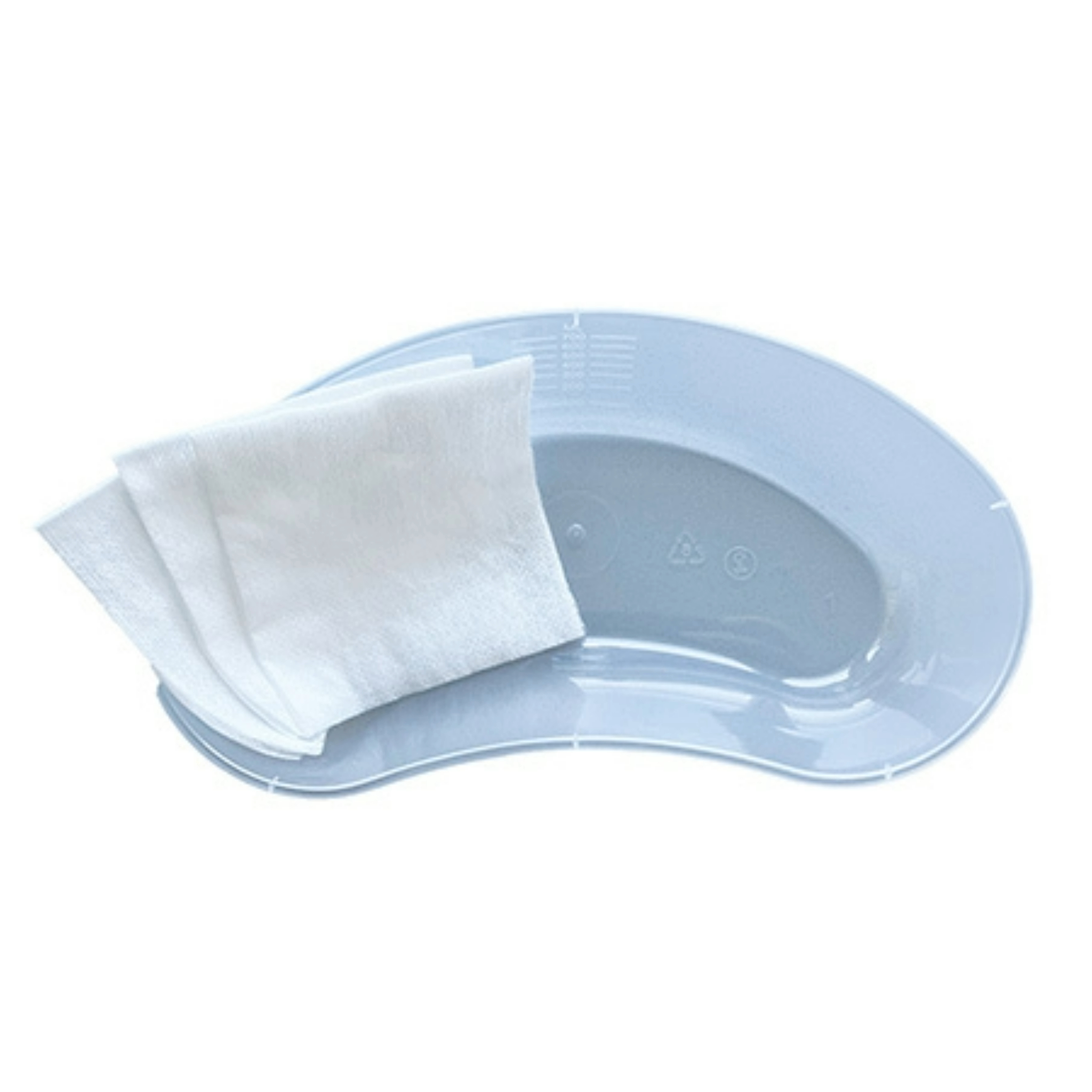 RAUCOSET Nierenschale + 3 Vlieskompressen 10x10 cm