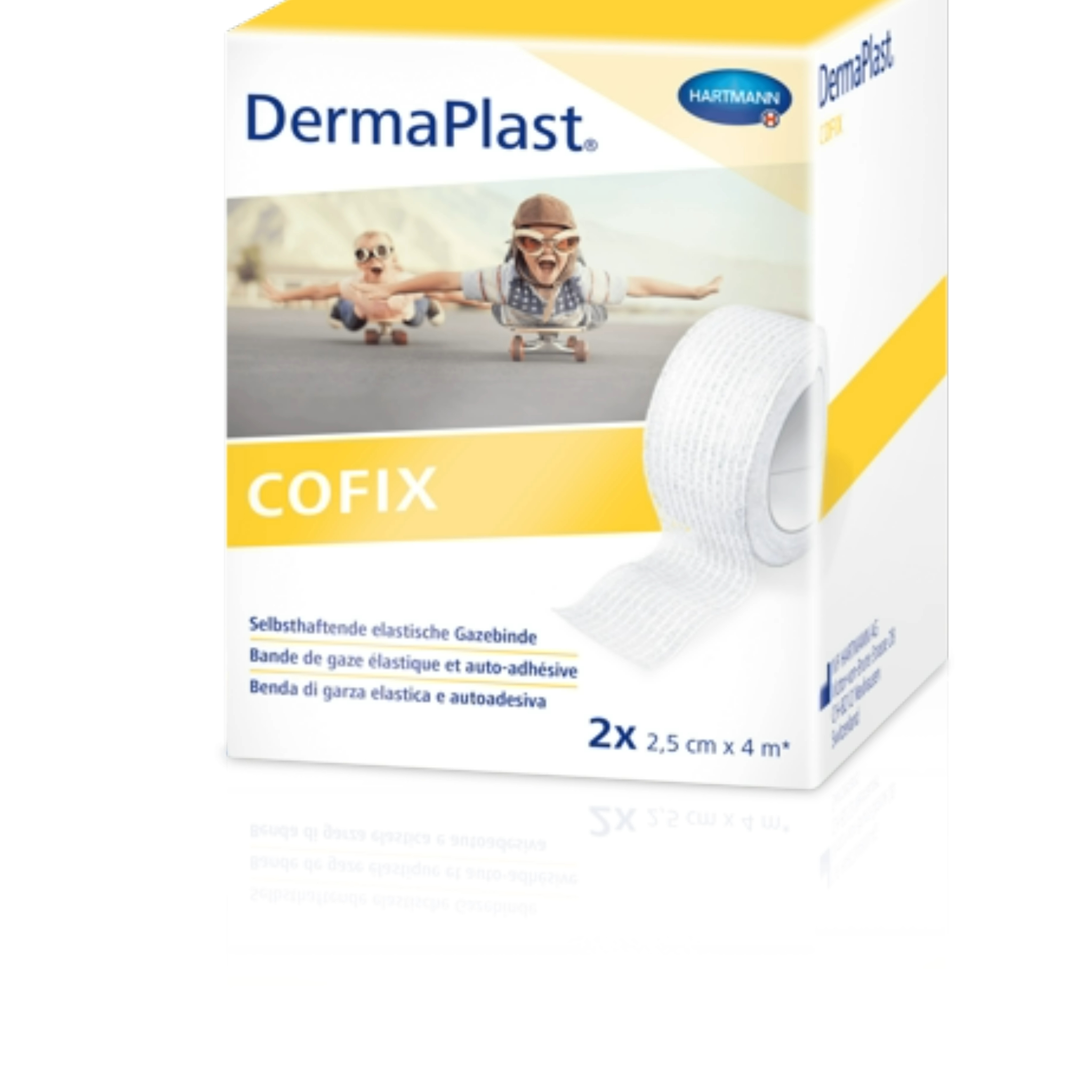 DermaPlast Fixierbinde Cofix weiss 2,5cmx4m - 2 Stk.