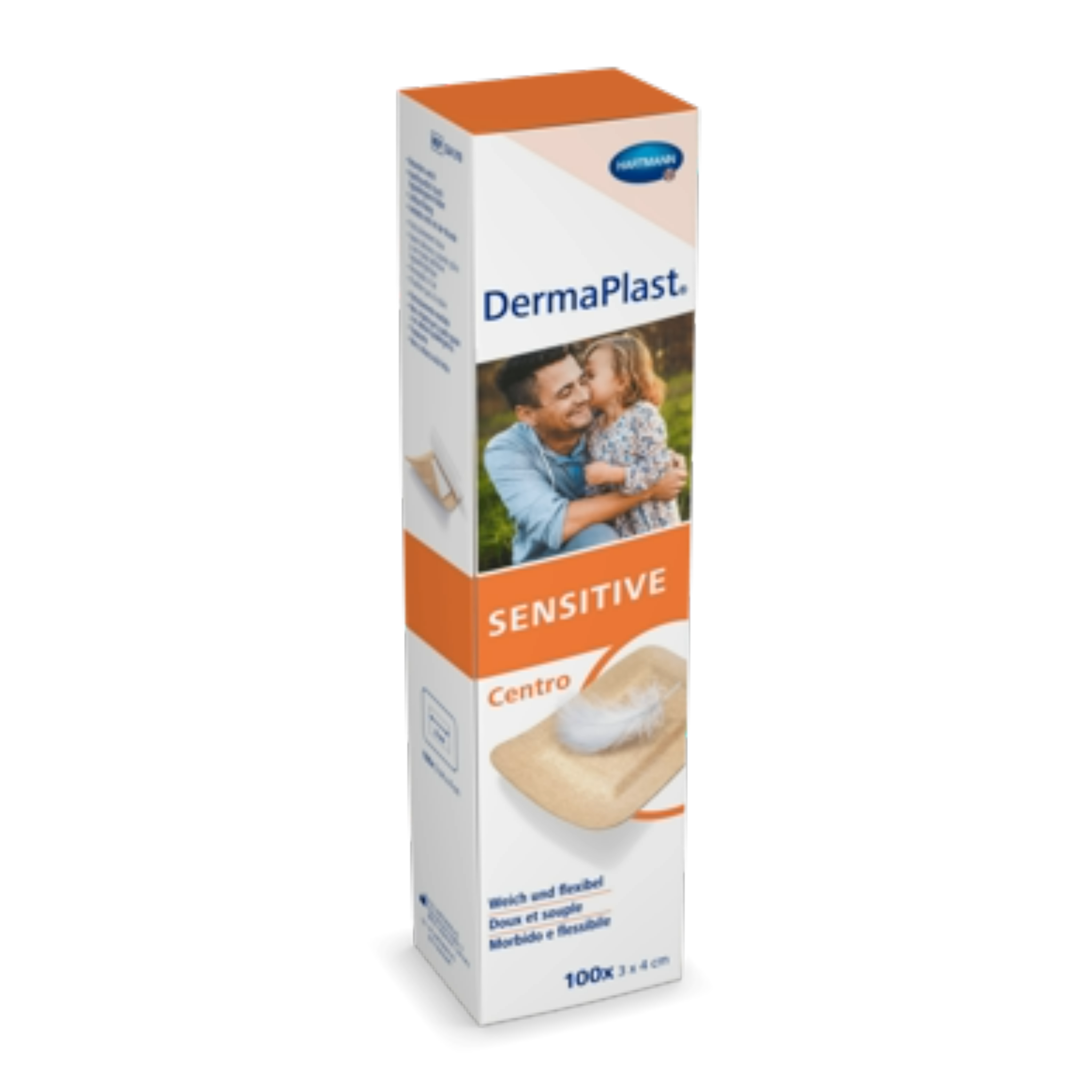 DermaPlast Sensitive hautfarbig zentriertes Wundkissen 3x4cm