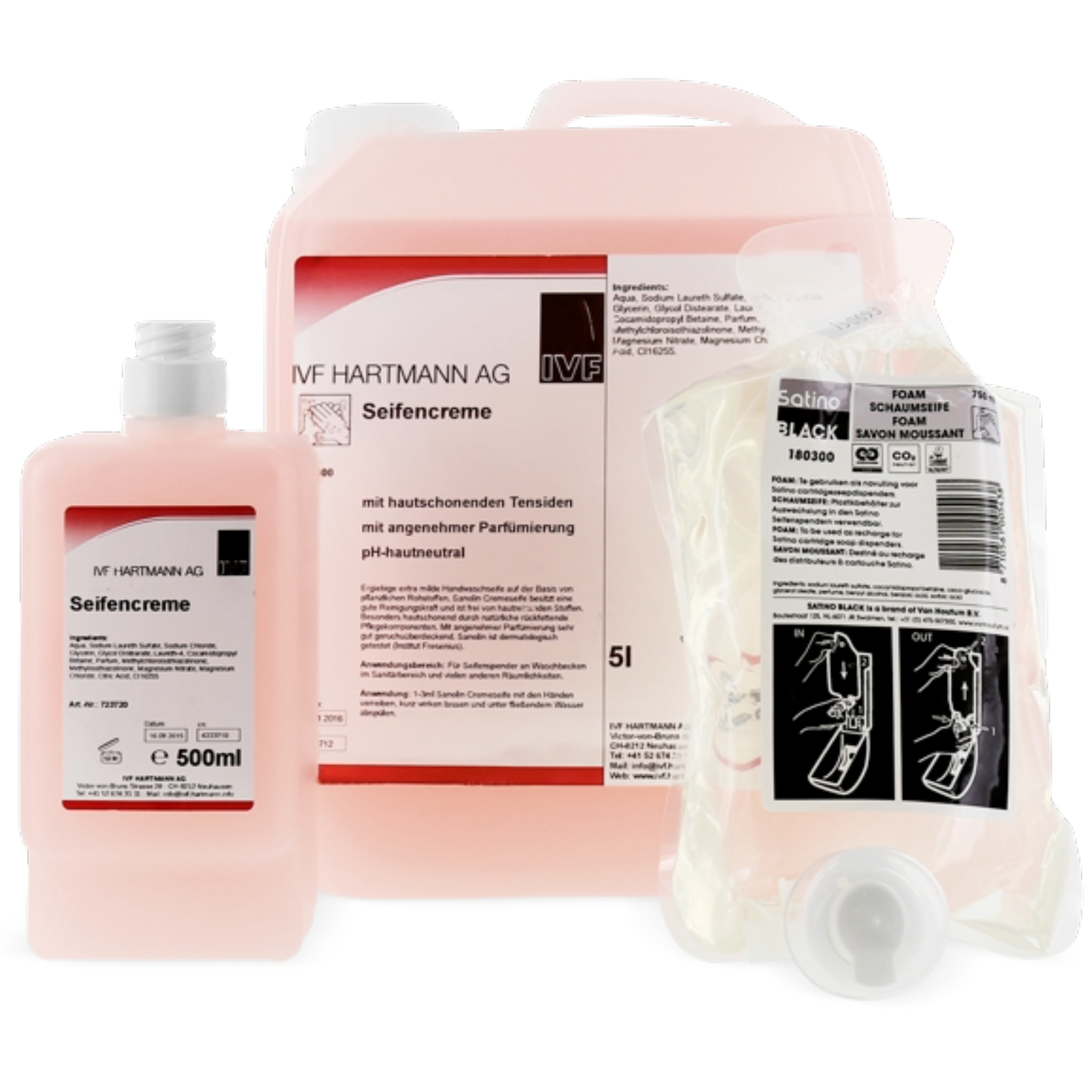 Soap cream, extra mild, pink capacity: 5 l