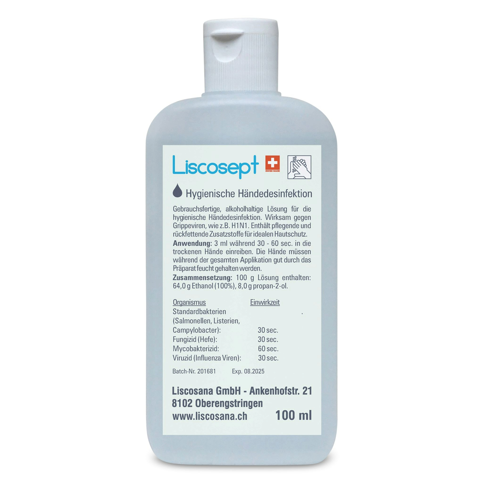 Liscosept disinfettante per mani 100ml con coperchio a cerniera