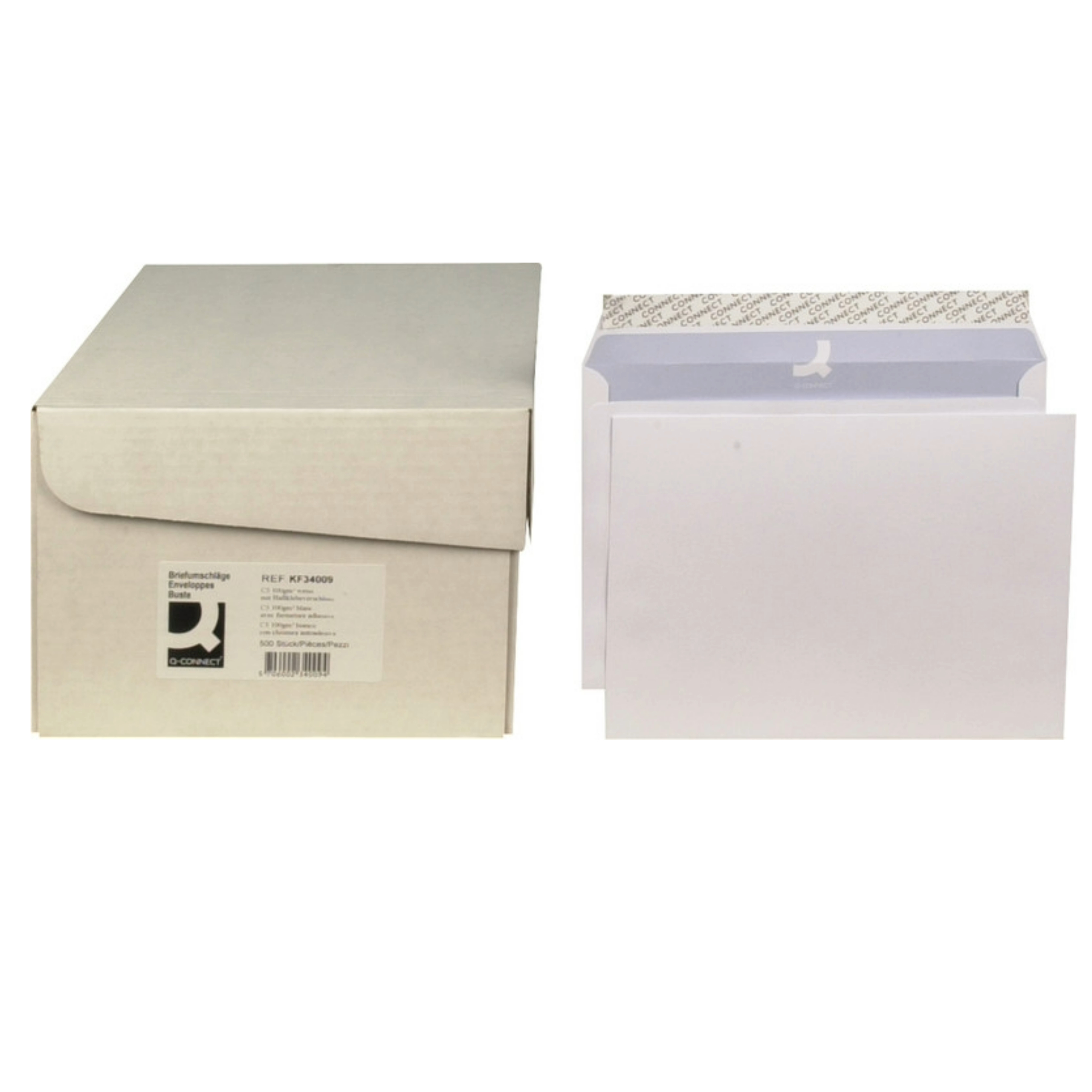 Buste Q-CONNECT® senza finestra, C5, chiusura adesiva 229x162 mm