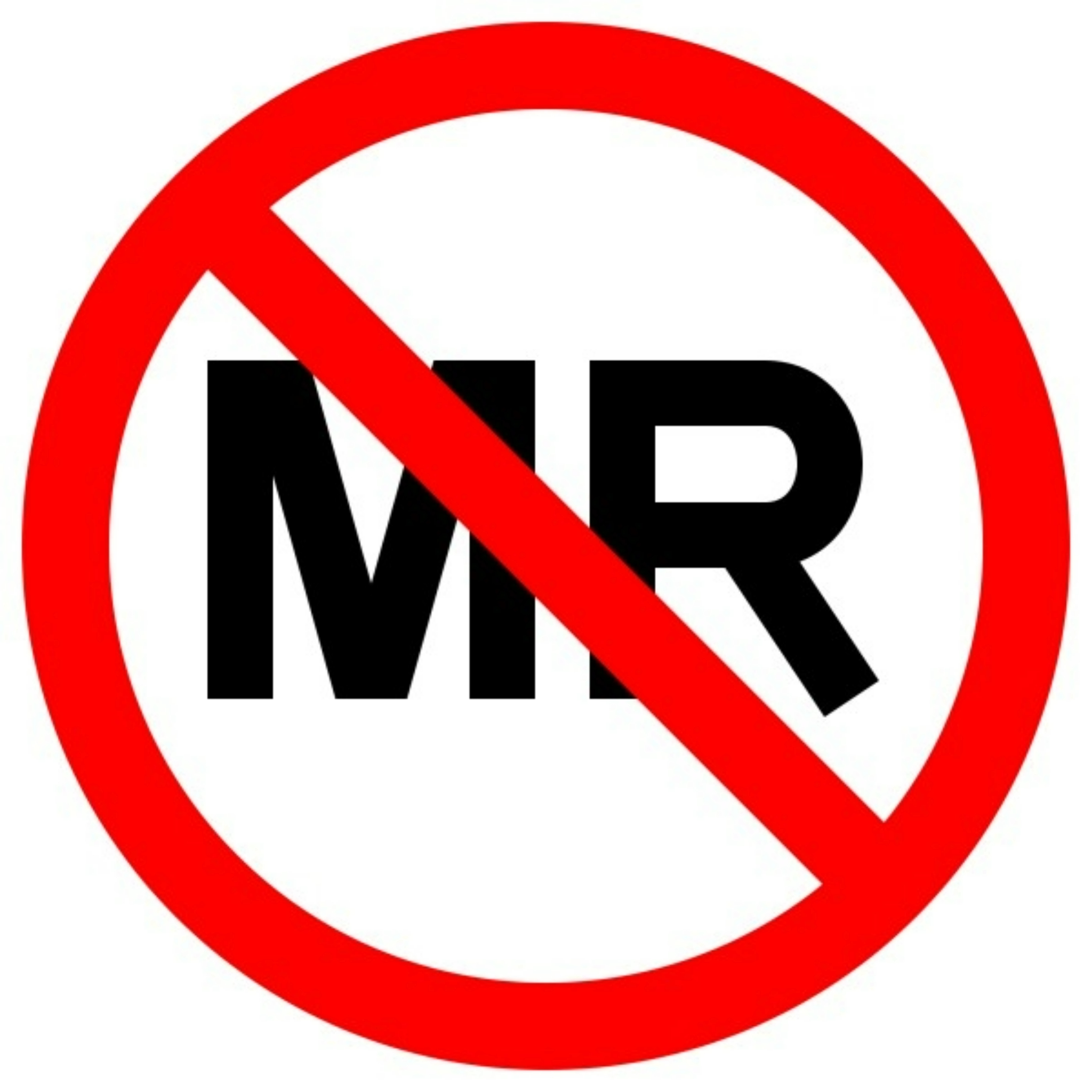 Adesivo MR non sicuro ASTM (8 cm)