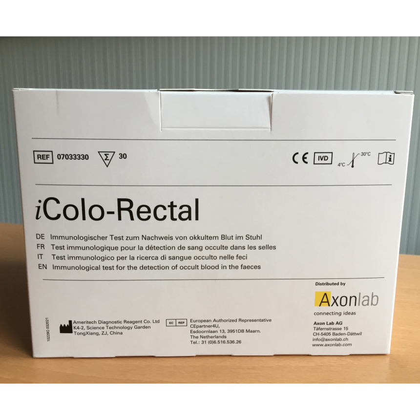 iColo-Rectal, immuno. Schnelltest zum Nachweis von okkultem Blut im Stuhl / 30 St&amp;#252;ck