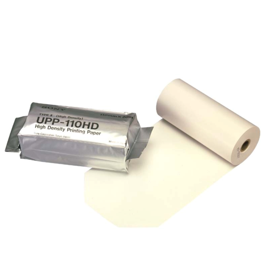 Papier thermique pour imprimantes noir/blanc, 110 mm x 18 m, Sony UPP-110HD