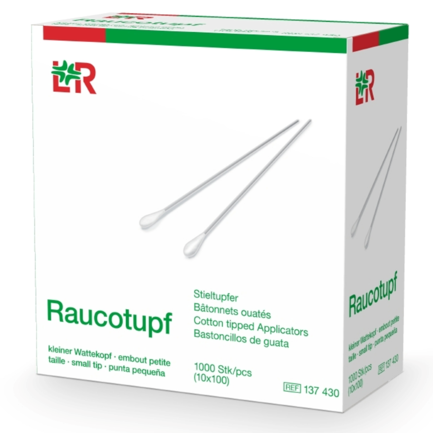 Raucotupf Wattest&amp;#228;bchen unsteril, 15cm Kopf klein / 100 Stk.