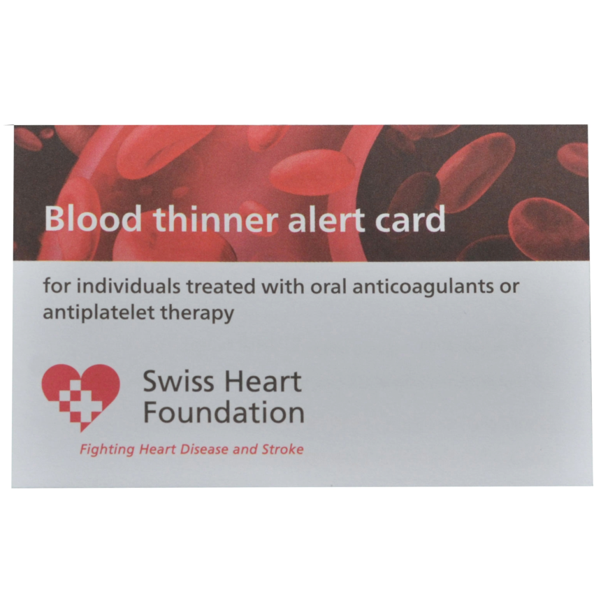 Gerinnungshemmungs-Ausweis f&amp;#252;rs Portemonnaie, EN / 1 Stk.