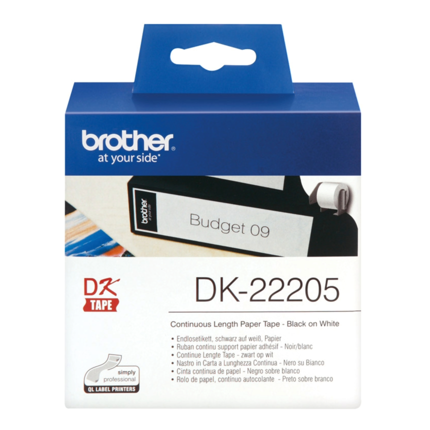 Etichette continue BROTHER DK-22205, 62 mm x 30 m.