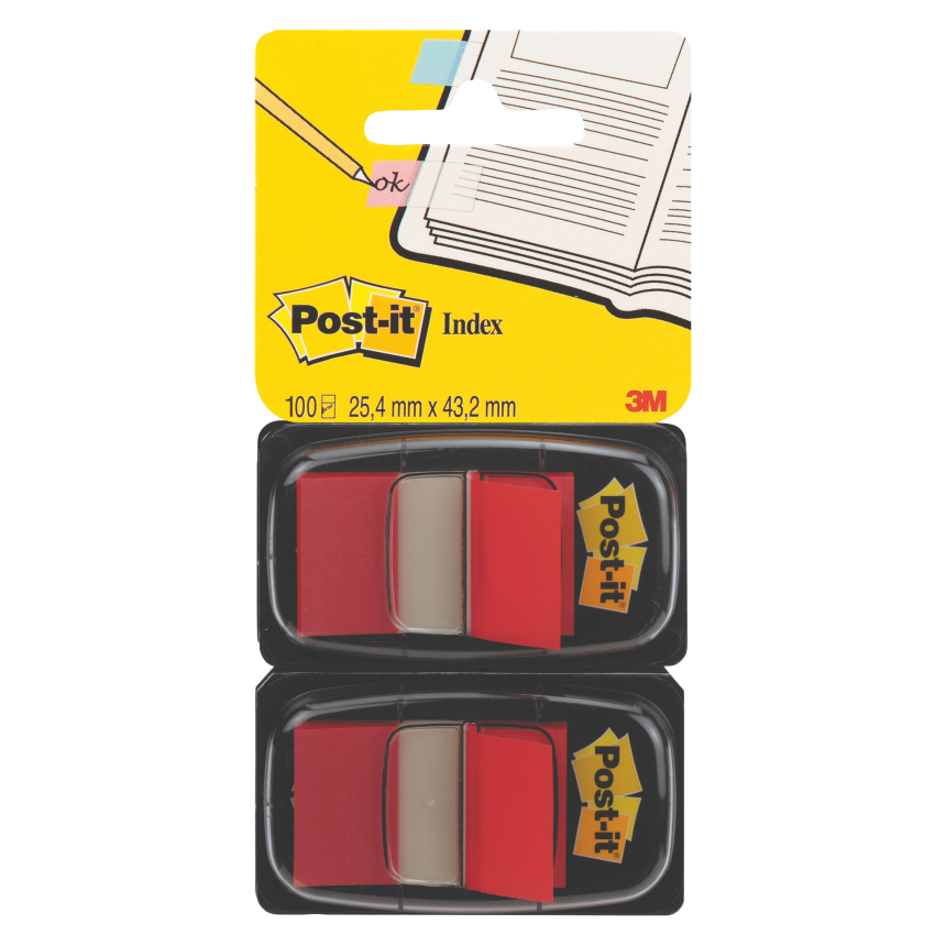 Post-it 680 rot - 25.4x43.2mm 2Stk.