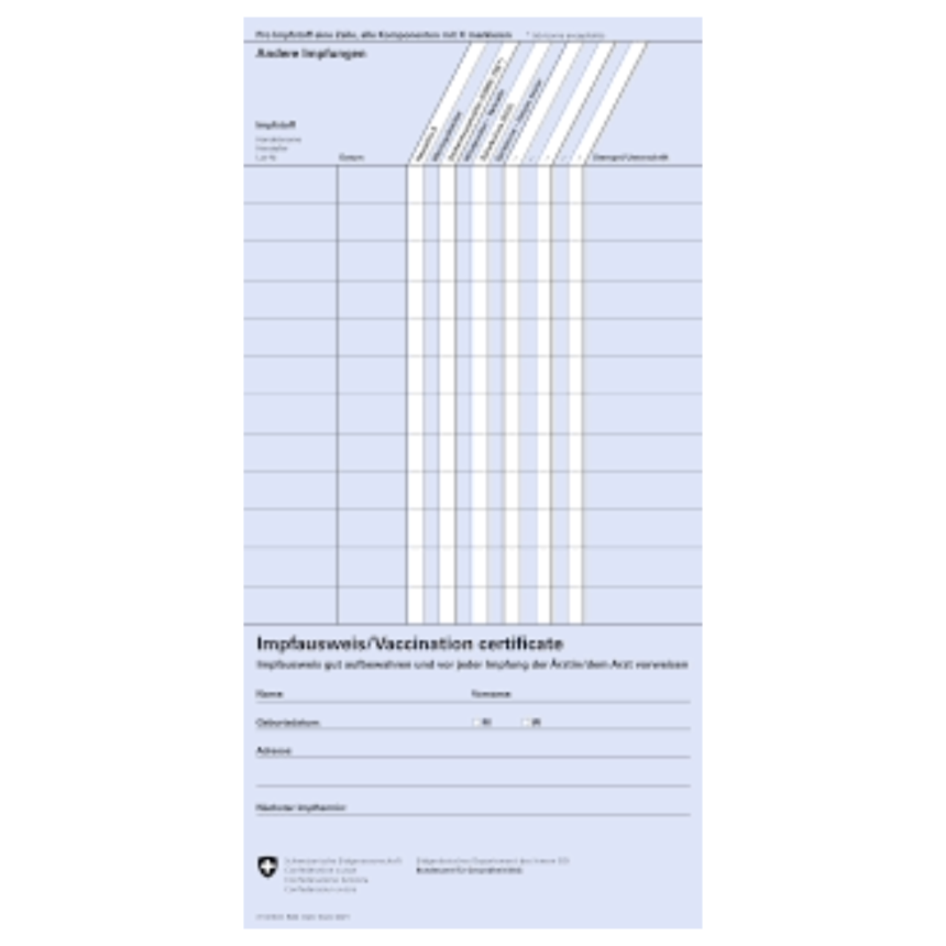 BAG Impfausweis, blau / 1 Stk.