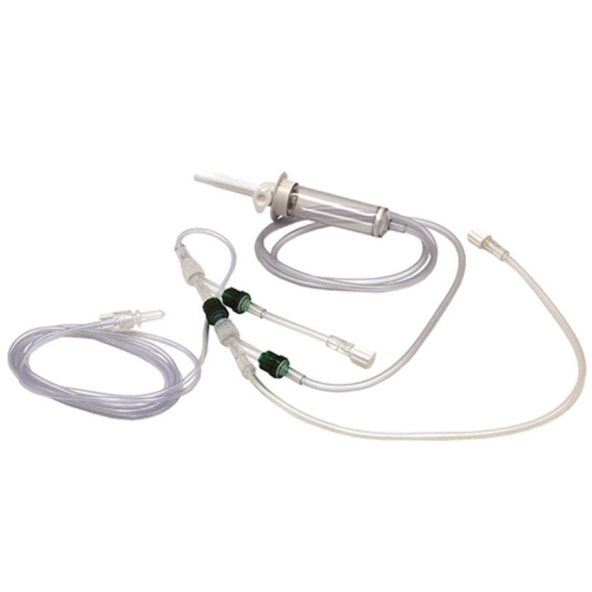 Schlauchsystem mit Saugfunktion und Tropfkammer (21 bar / 305 psi)