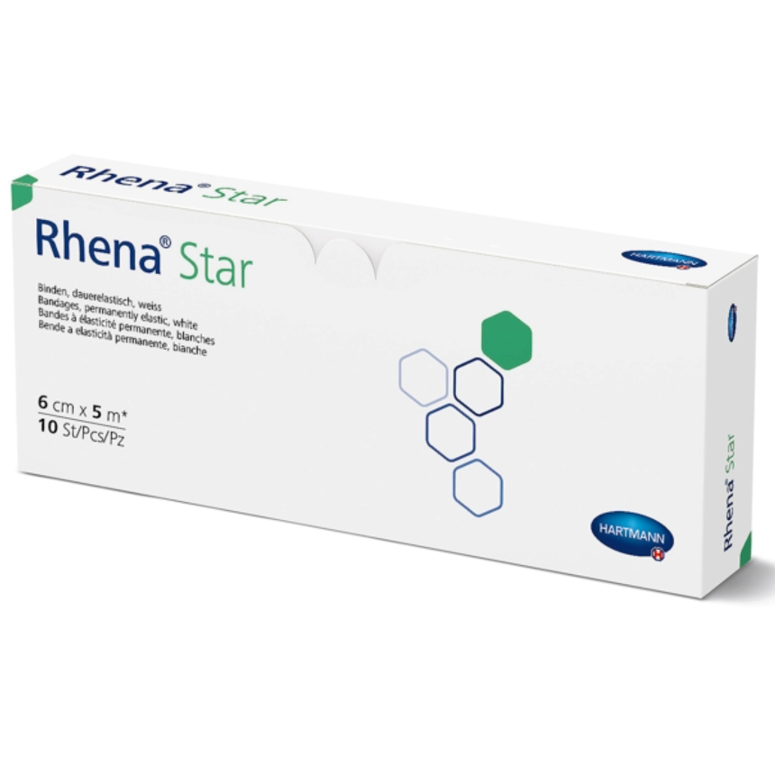 El. Binde Rhena Star weiss, 6cmx5m - 10Stk.