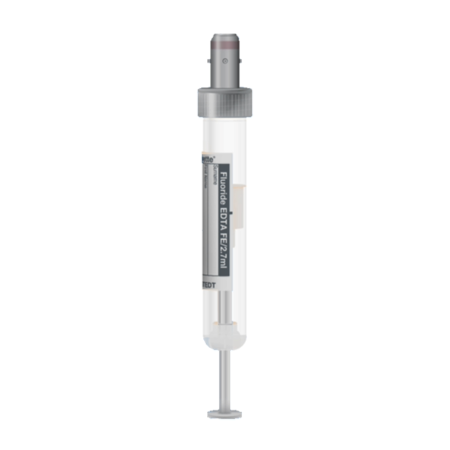 S-Monovette&#174; Fluorid/EDTA, 2,7 ml, Verschluss grau, (Lx&#216;): 75x13mm, mit Papieretikett / 10 Stk.