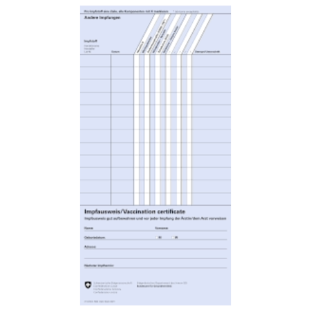 BAG Impfausweis, blau / 1 Stk.