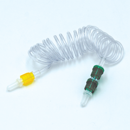 SUre Patientenschlauch spiralform 150cm mit R&#252;ckschlagventil (21 bar / 305 psi)