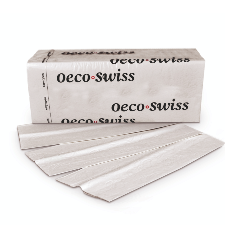 Falthandt&#252;cher C-Falz, Oeco Swiss Comfort, 2-lagig, hochweiss, 24.5x33cm, 2304 Stk.