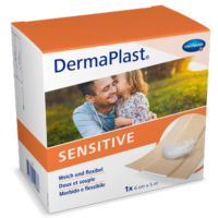Dermaplast Sensitive Wundschnellverband, hautfarben, 6cmx5m, zuschneidbar, 1 Stk