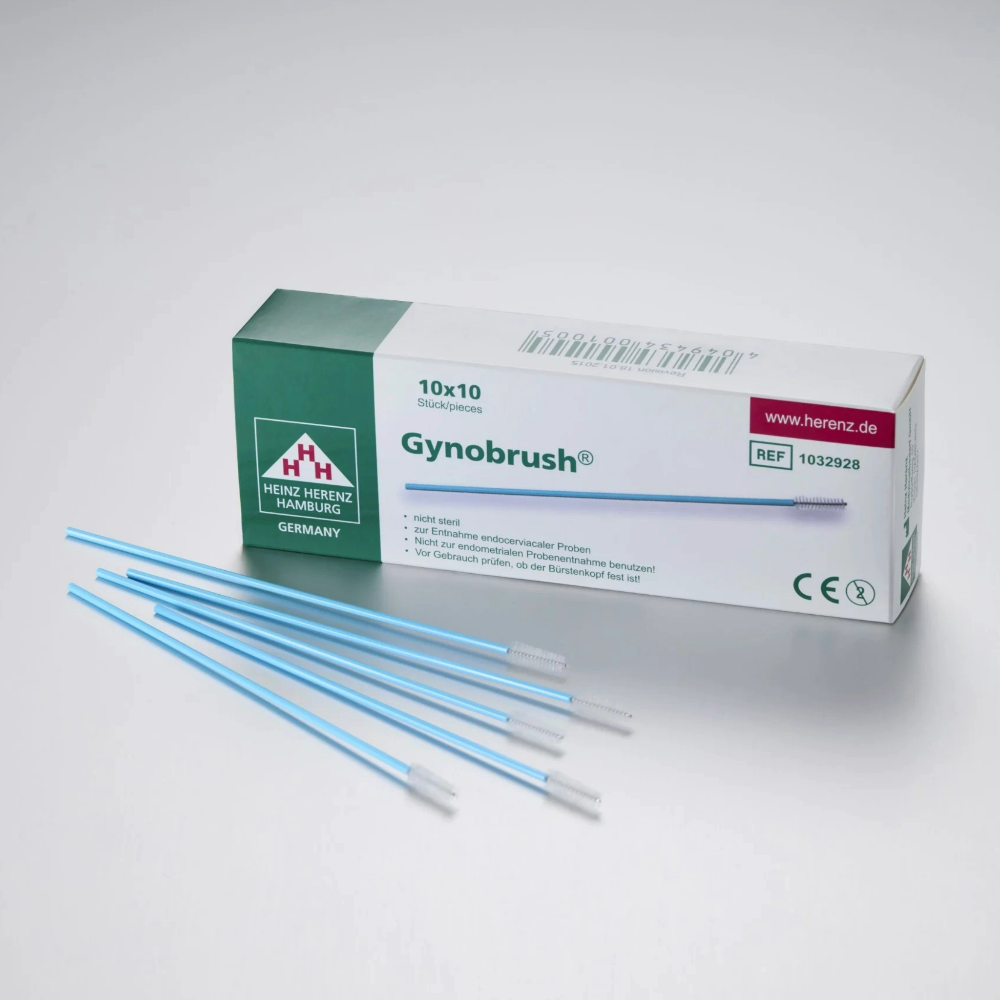 Gynobrush (weisse B&#252;rste, blauer Stiel)