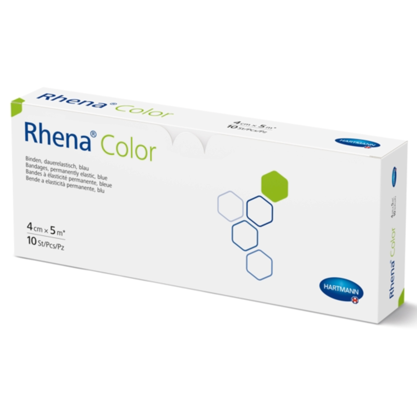 Mittelzugbinde Rhena Color blau, 4cmx5m - 10 Stk.