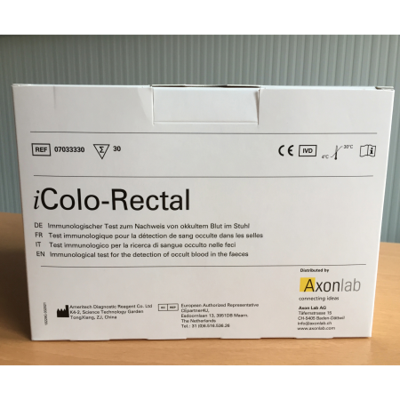 iColo-Rectal, immuno. Test rapide pour la d&#233;tection de sang occulte dans les selles / 30 pi&#232;ces