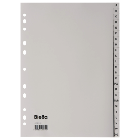 BIELLA Registre A-Z, A4 en PP, gris clair / 1 Pcs.