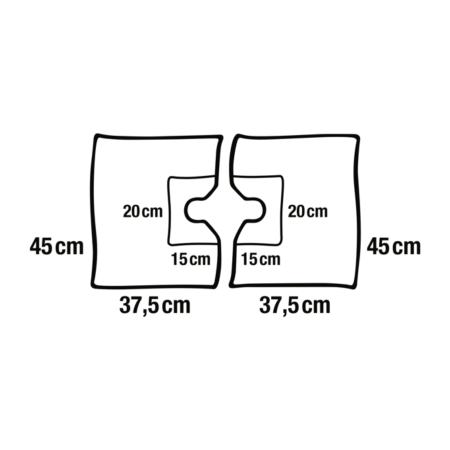 Foliodrape Protect salviette perforate autoadesive a 2 strati 45 x 75 cm, &#216; variabile, 130 pz.