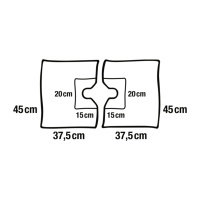 Foliodrape Protect Chiffons perfor&amp;#233;s 2 couches autocollants 45 x 75 cm, &amp;#216; variable, 130pcs.