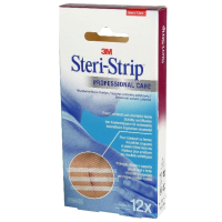 Strisce di chiusura 3M Steri Strip, bianche, sterili, 6x75mm - 12x3 pezzi